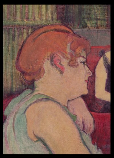 In the Salon at the Rue des Moulins (detail) by Henri de Toulouse Lautrec